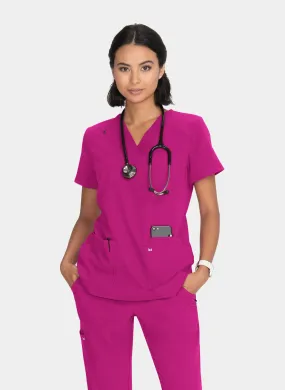 Koi Next Gen Hustle And Heart Scrub Top - Azalea Pink