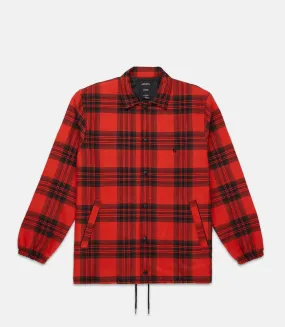 10Deep -  Flannel Men's Coach's Jacket, Red