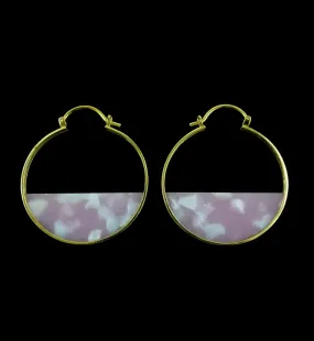 14G Half Moon Pink Fructose Acetate Disk Hangers