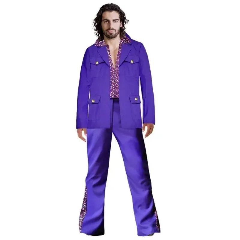 1970's Purple Safari Suit Costume