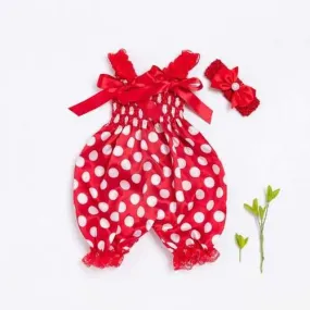 2Pcs Printed Baby Girls Jumpsuit Set