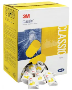 3M  E-A-R Classic Uncorded Earplugs (200/Box) #310-1001 (#1997)