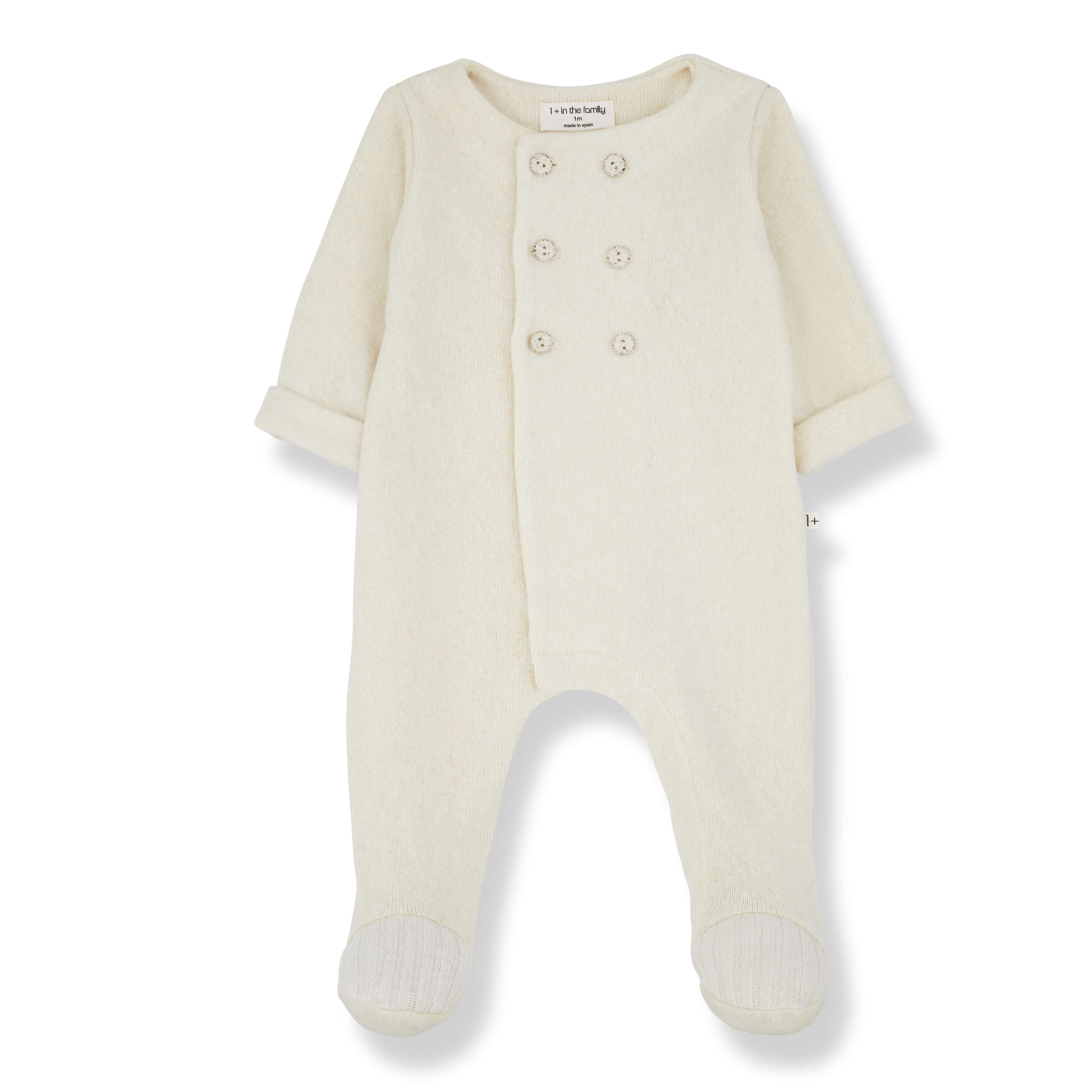 ABEL jumpsuit w/feet - ecru