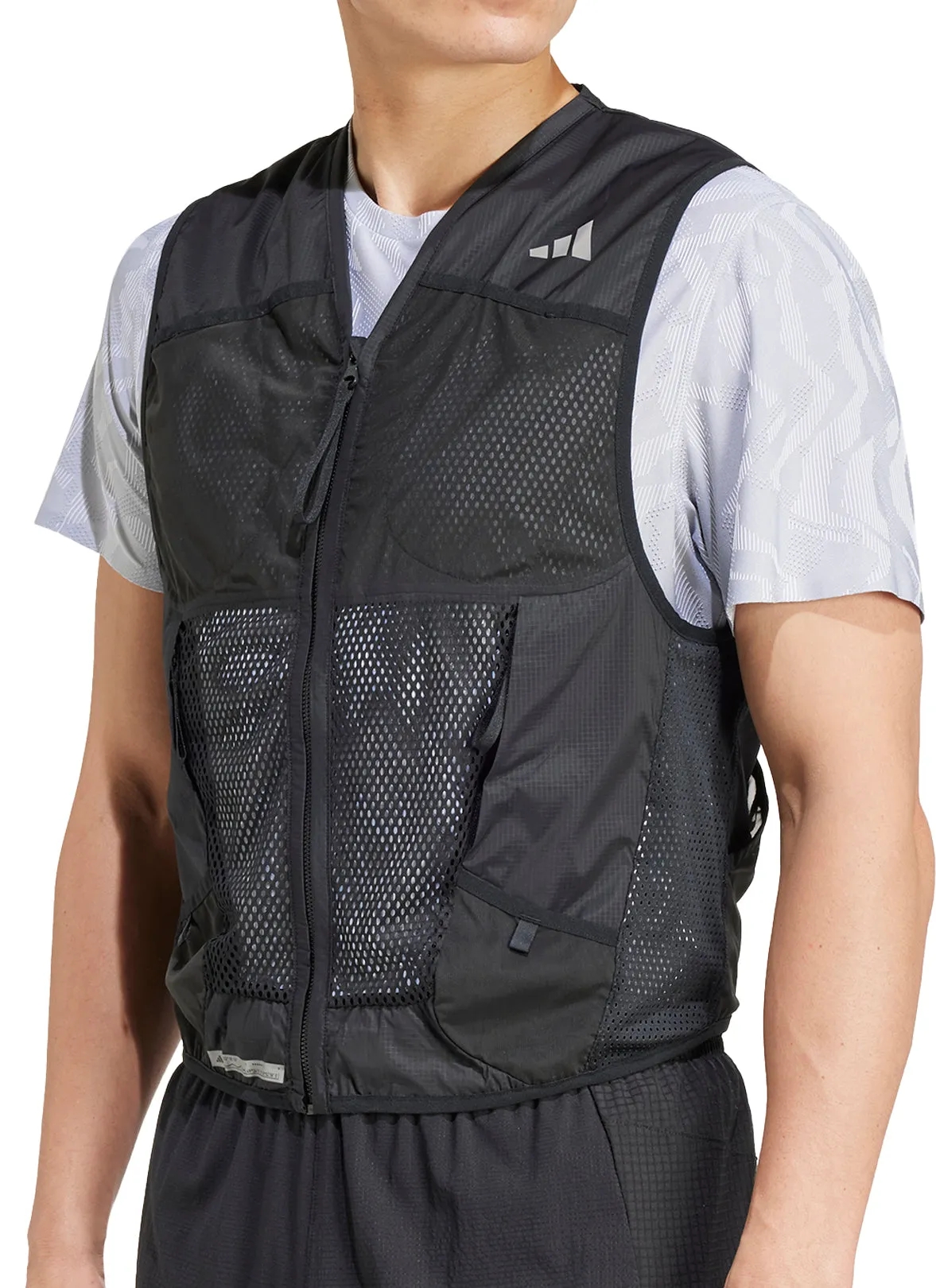 adidas Ultimate Pocket Mens Running Gilet - Black