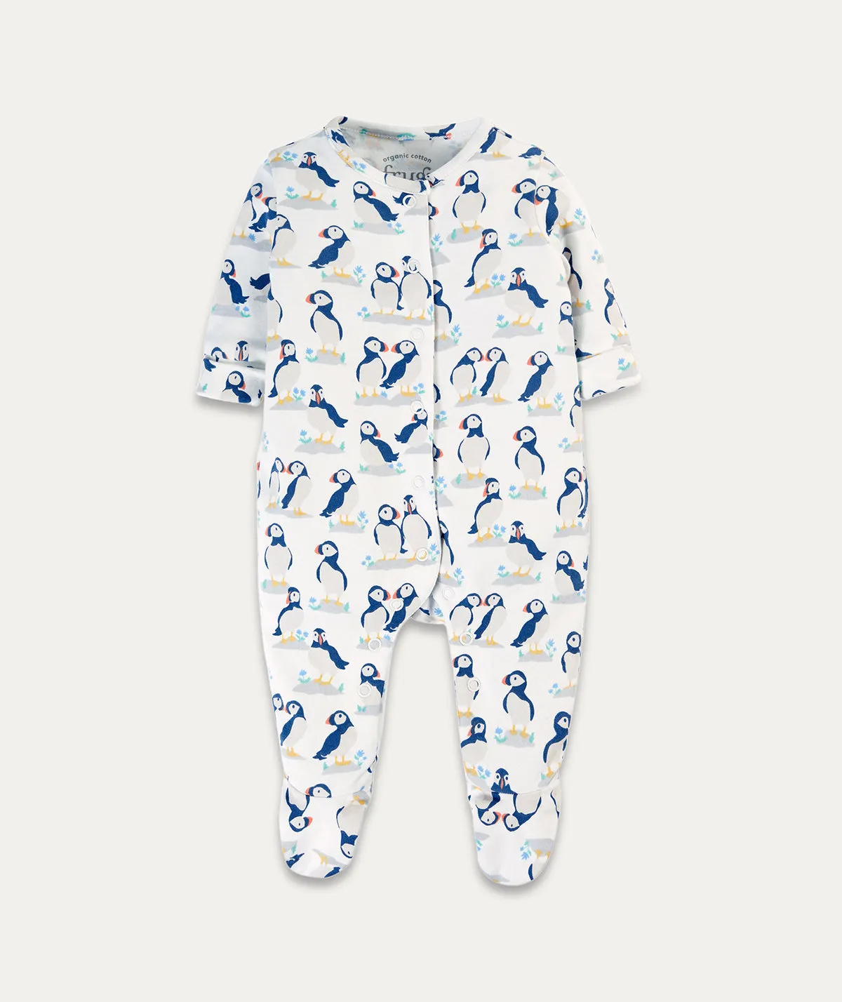 Adorable Babygrow Gift Set - Puffin Pals/Moss Stripe