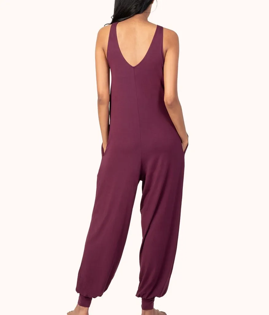 All-Day Jumpsuit: Plum