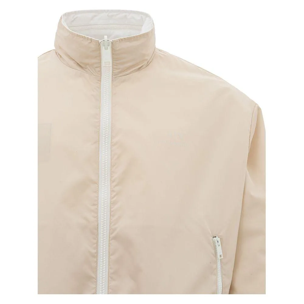 Armani Exchange Beige Polyamide Jacket for the Modern Man