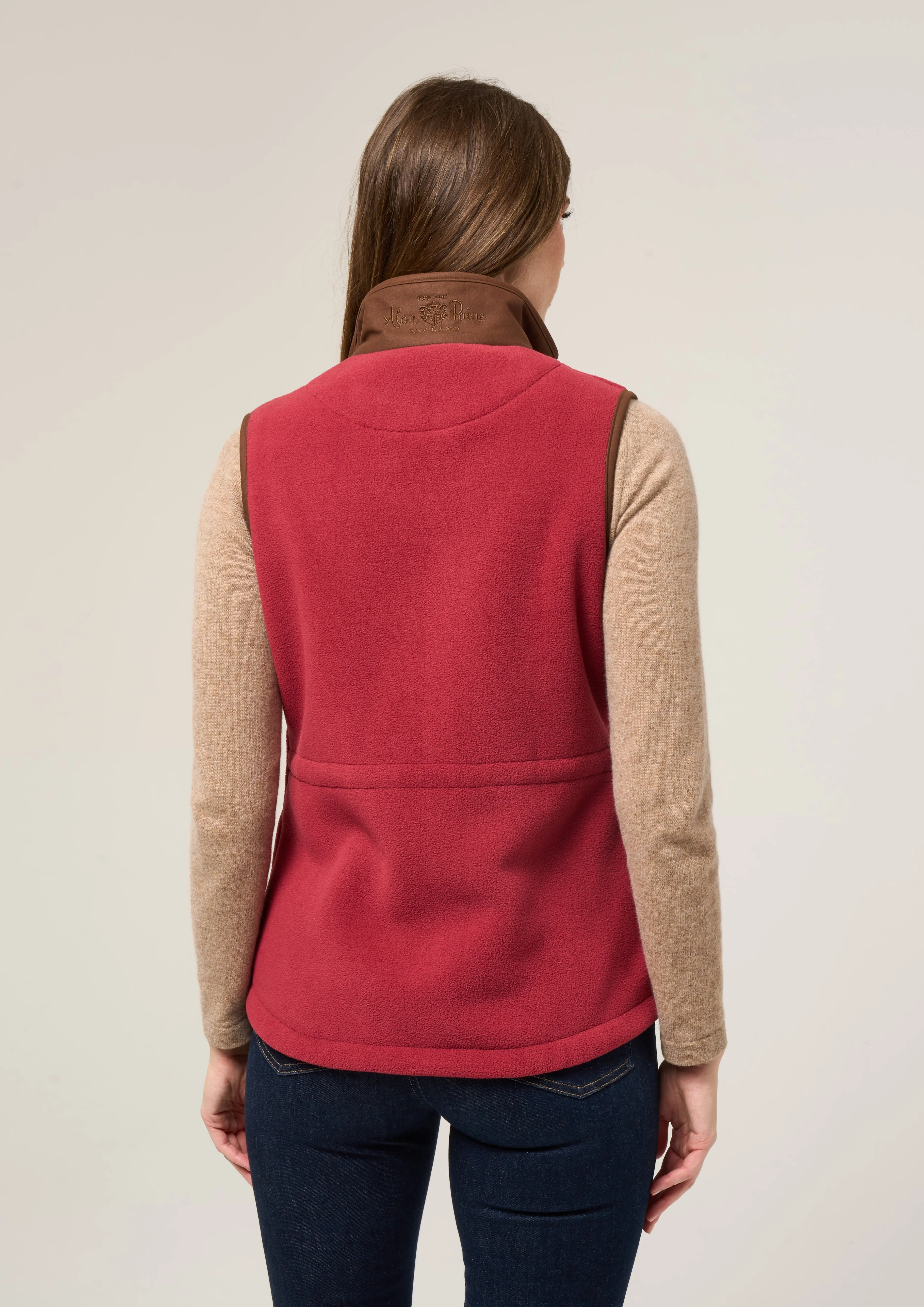 Aylsham Ladies Fleece Gilet In Cranberry - Regular Fit