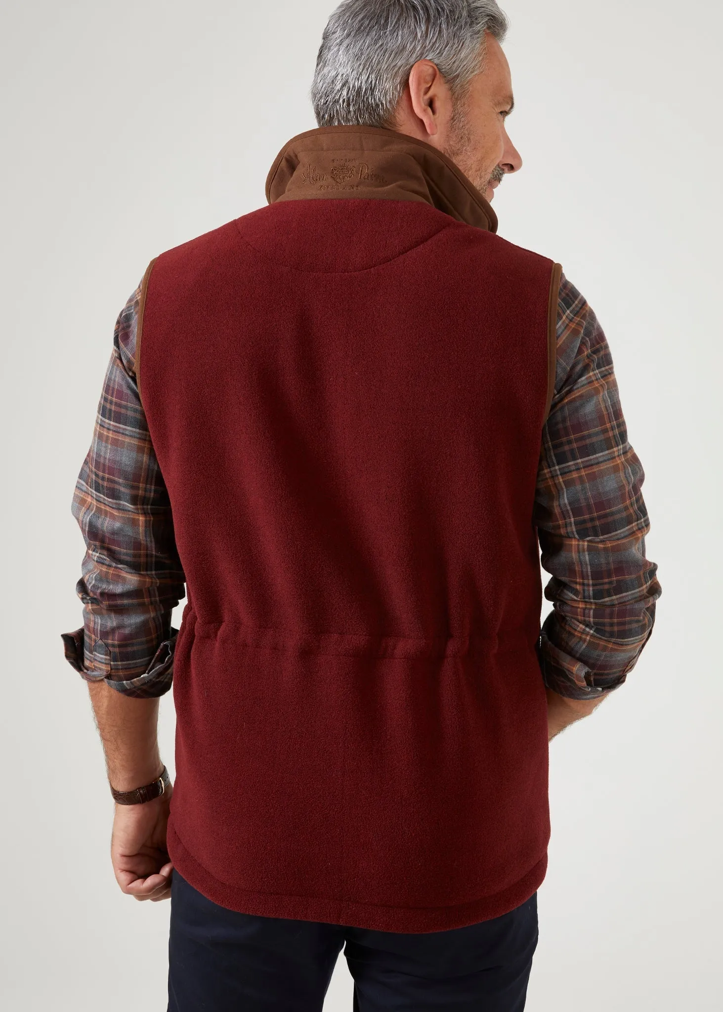 Aylsham Men's Fleece Gilet In Bloodstone - Regular Fit