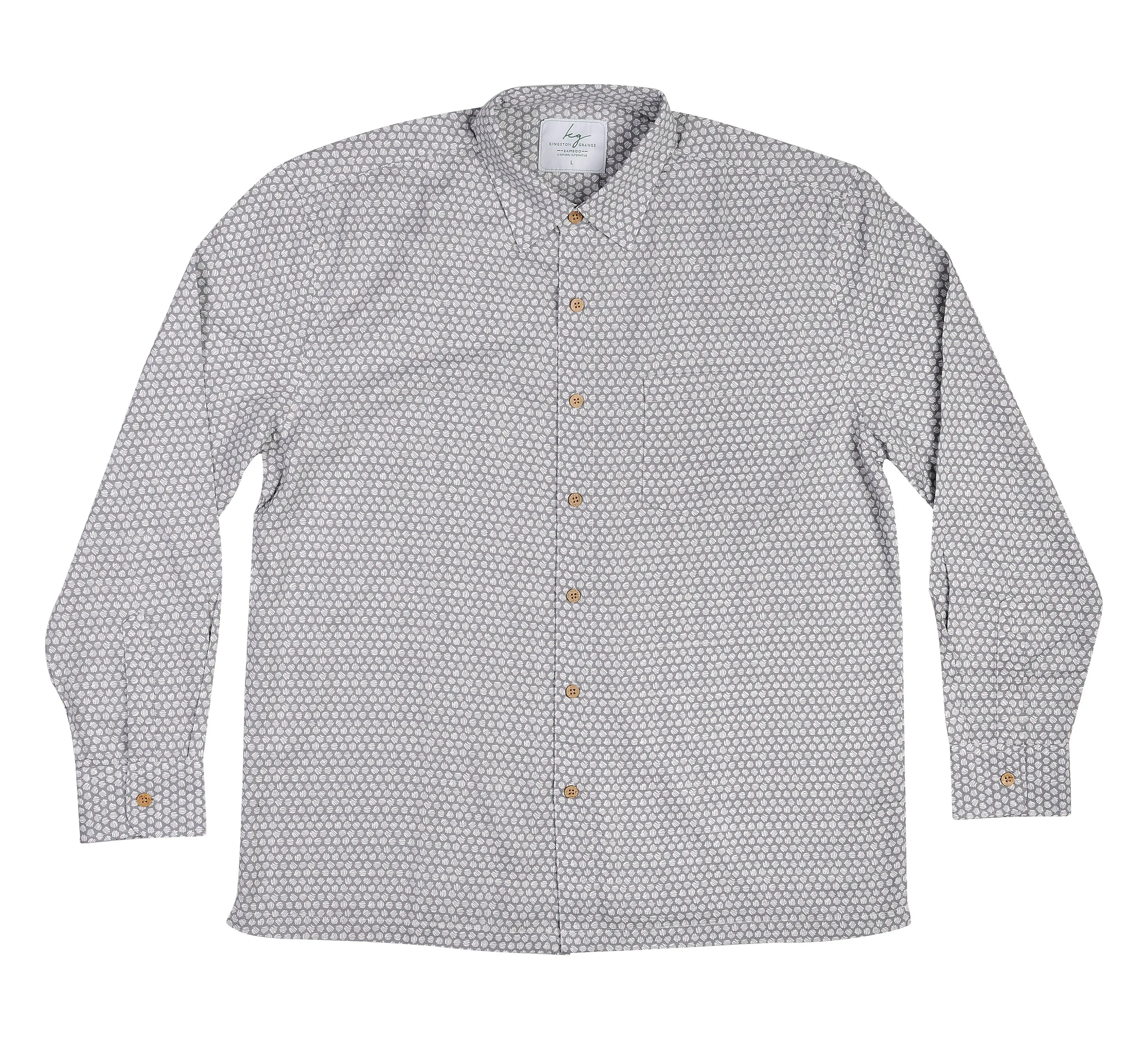 Bamboo Men's Long Sleeve Grey Balls