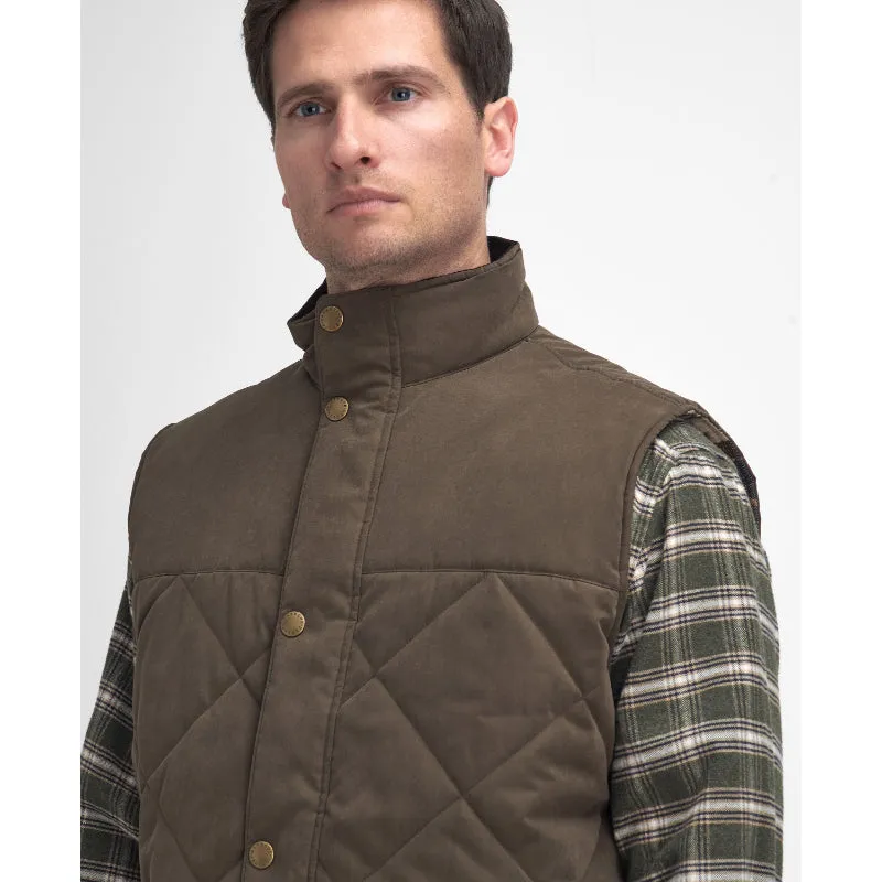 Barbour Elter Quilted Mens Gilet - Olive