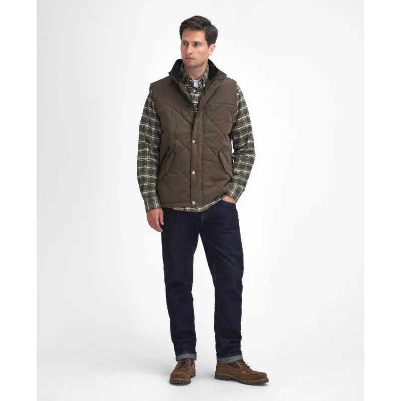 Barbour Elter Quilted Mens Gilet - Olive