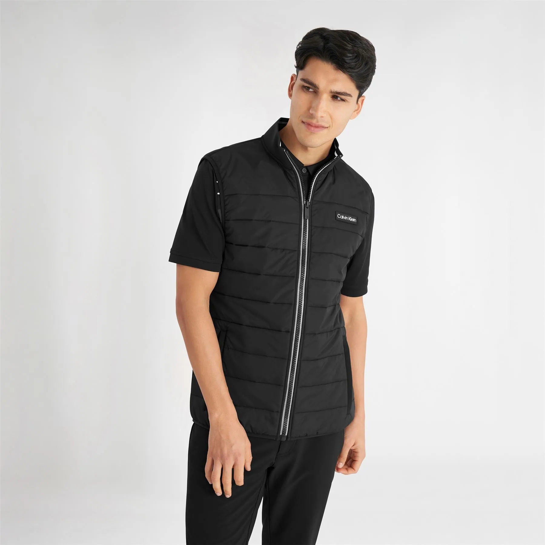 Baylor Creek Hybrid Full Zip Gilet Black - AW24