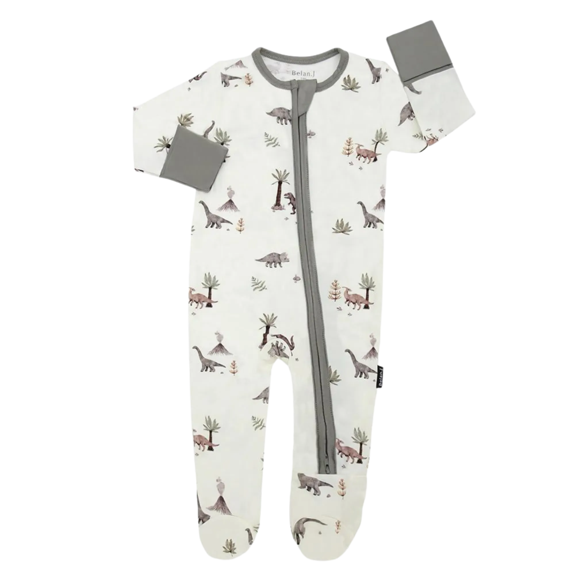 BELAN J Footed Zipper Sleeper - Dinoland