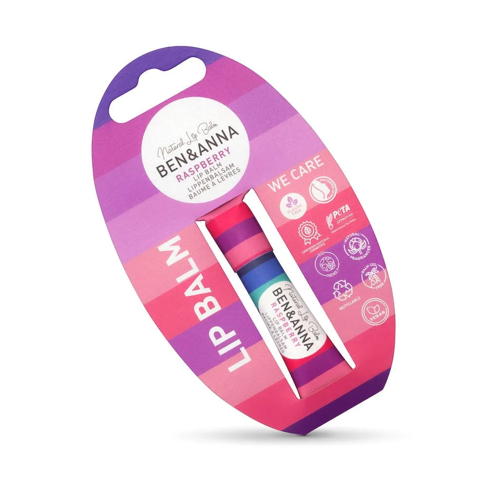 Ben & Anna Vegan Lip Balm - Raspberry