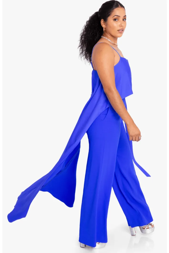 Black Halo Valeria Jumpsuit Blue