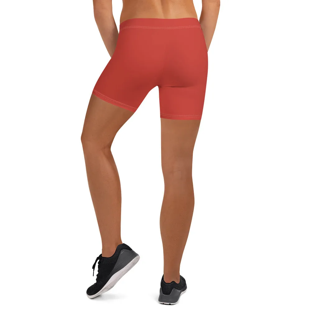 Bold Red Workout Shorts