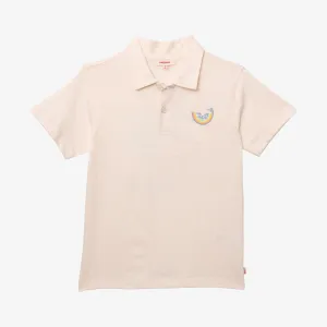 Boys' white polo shirt