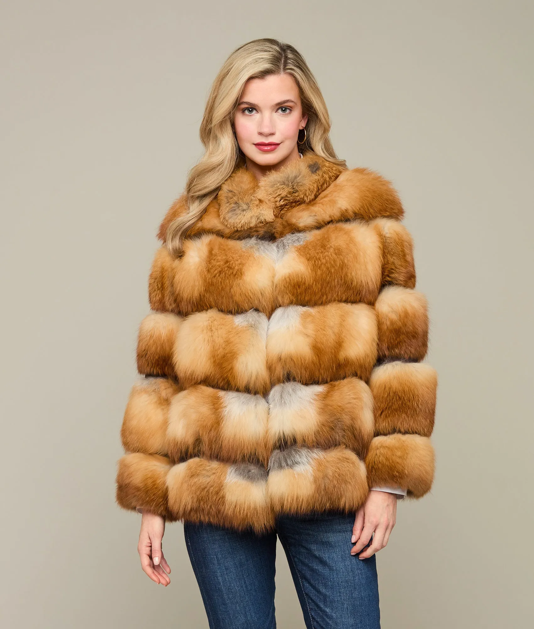 Canadian Red Fox Jacket :: Caramel