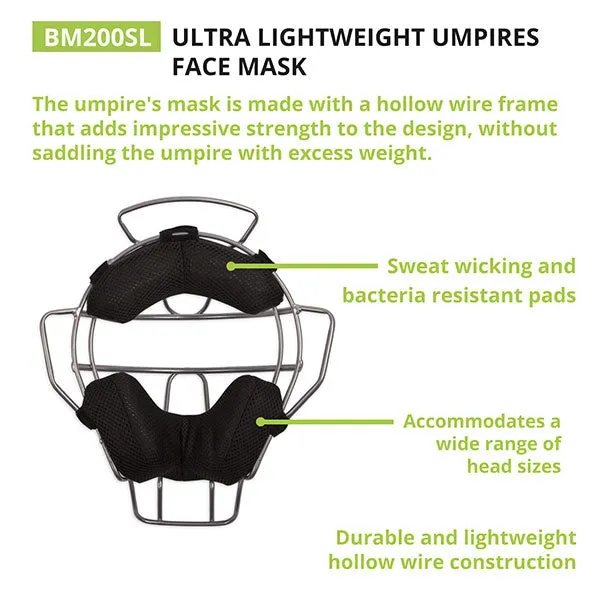 Champion Sports ULTRA LIGHTWEIGHT UMPIRE FACE MASK-C-BM200SL