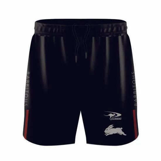 Classic Rabbitohs 2024 Mens Training Shorts Black