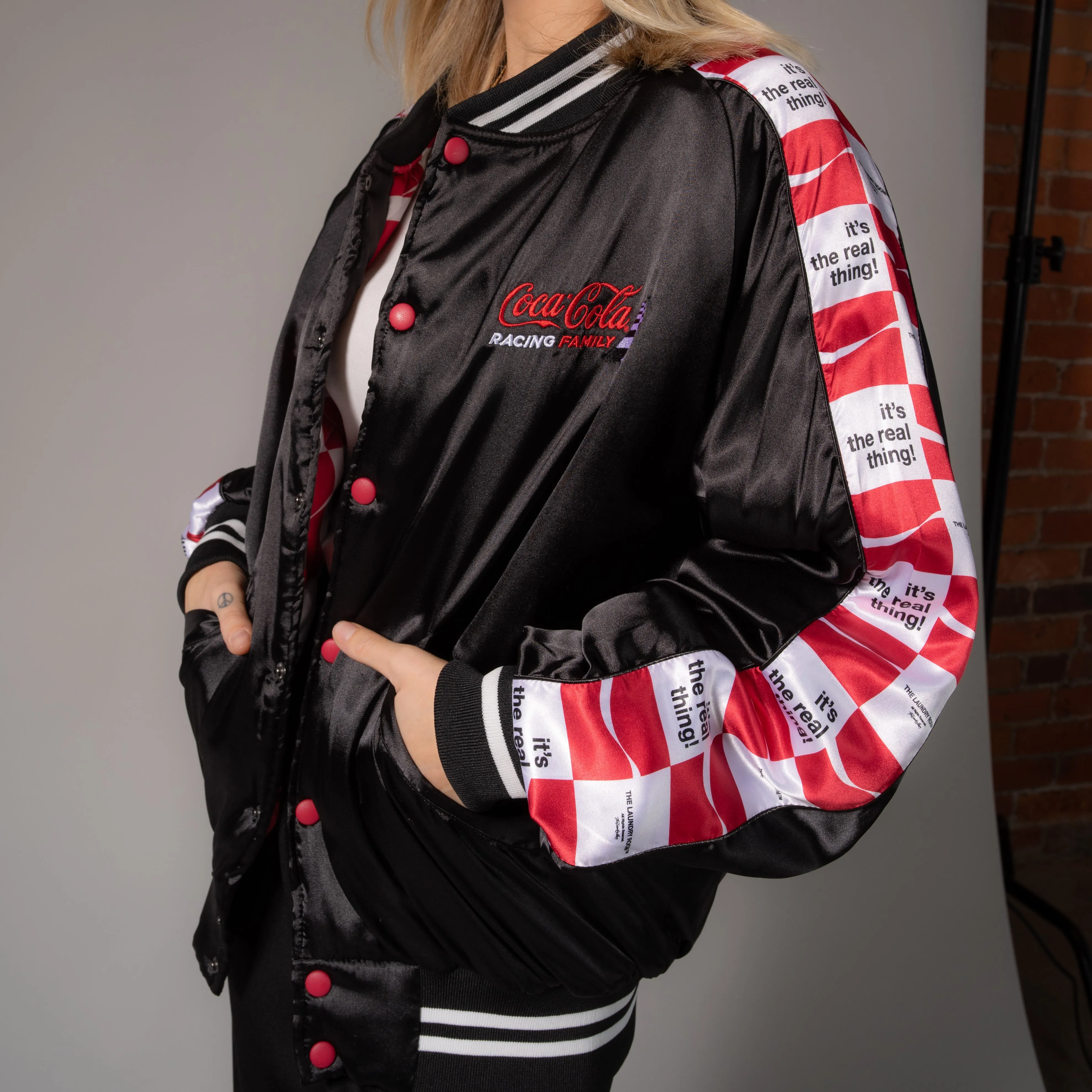 Coca Cola Racing - Stadium Jacket - Black & Red & White