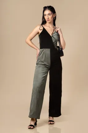 Contrast Strappy Jumpsuit for Women