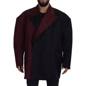 Dolce & Gabbana Elegant Bordeaux Double-Breasted Jacket