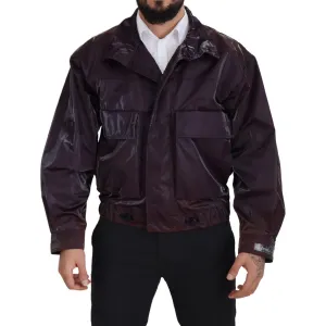 Dolce & Gabbana Elegant Purple Biker Jacket