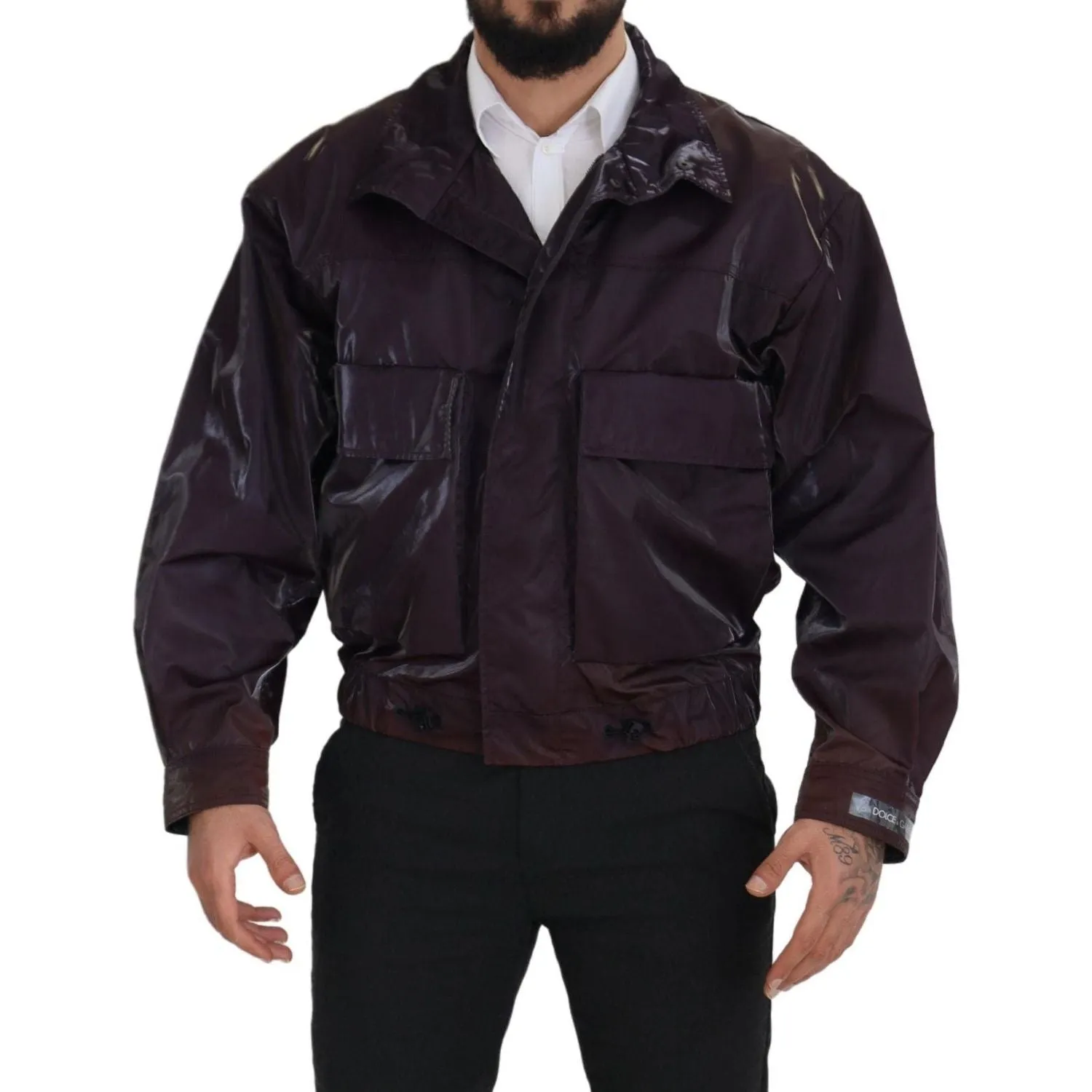 Dolce & Gabbana Elegant Purple Biker Jacket