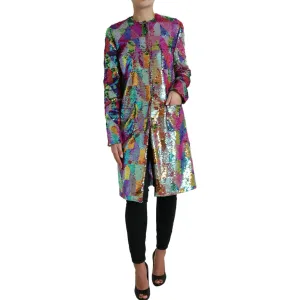 Dolce & Gabbana Multicolor Sequined Long Jacket