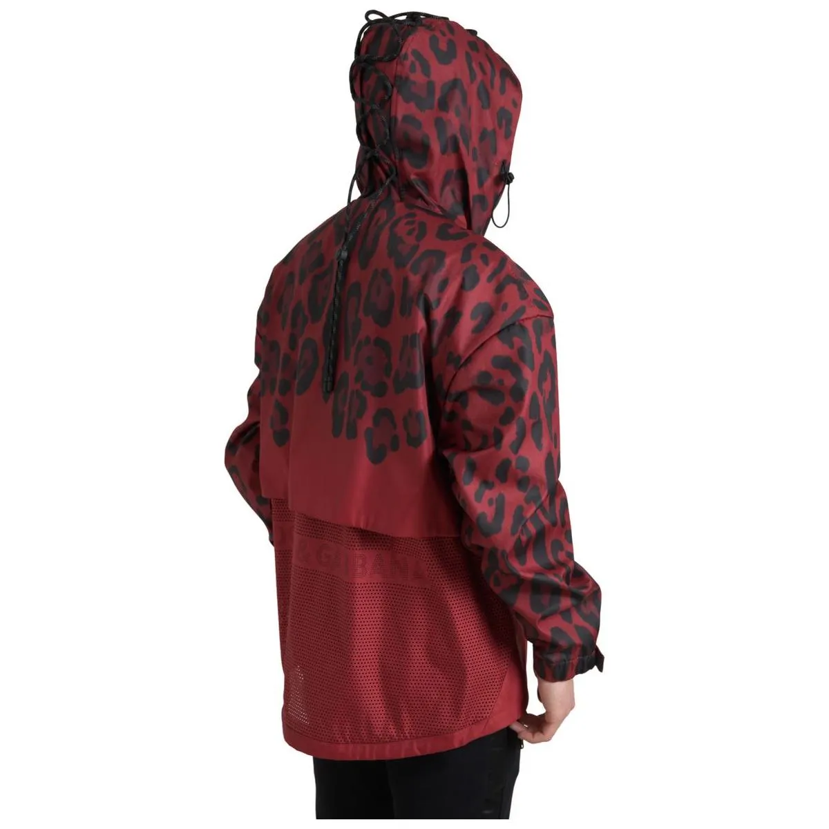 Dolce & Gabbana Radiant Red Leopard Print Hooded Jacket