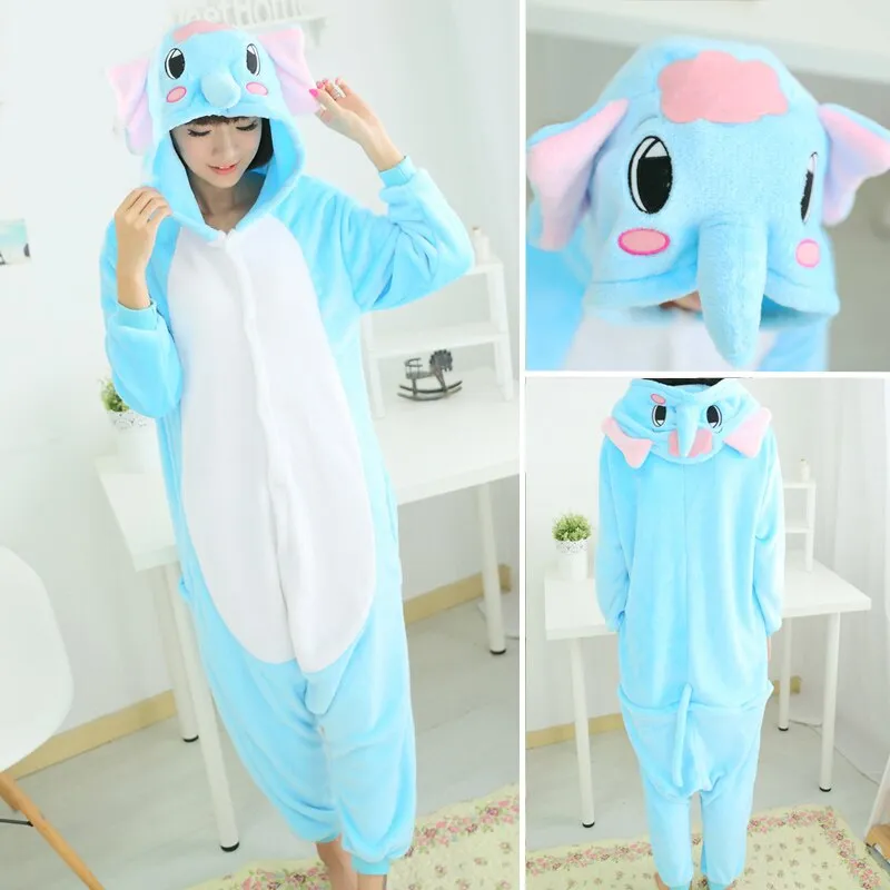 Dragon Onesie Adult Animal Unicorn Pajamas Suit Warm Soft Stitch Sleepwear Onepiece Winter Jumpsuit Pijama Cosplay