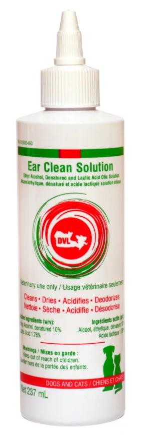 DVL Ear Clean Solution DOGS, CATS – Cleans • Dries • Acidifies • Deodorizes