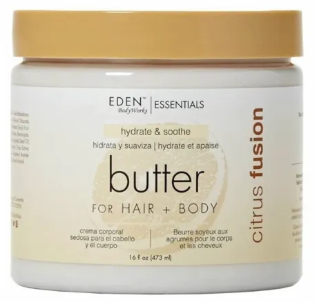 Eden Body Works Essentials Citrus Fusion Butter For Hair   Body 16 Oz