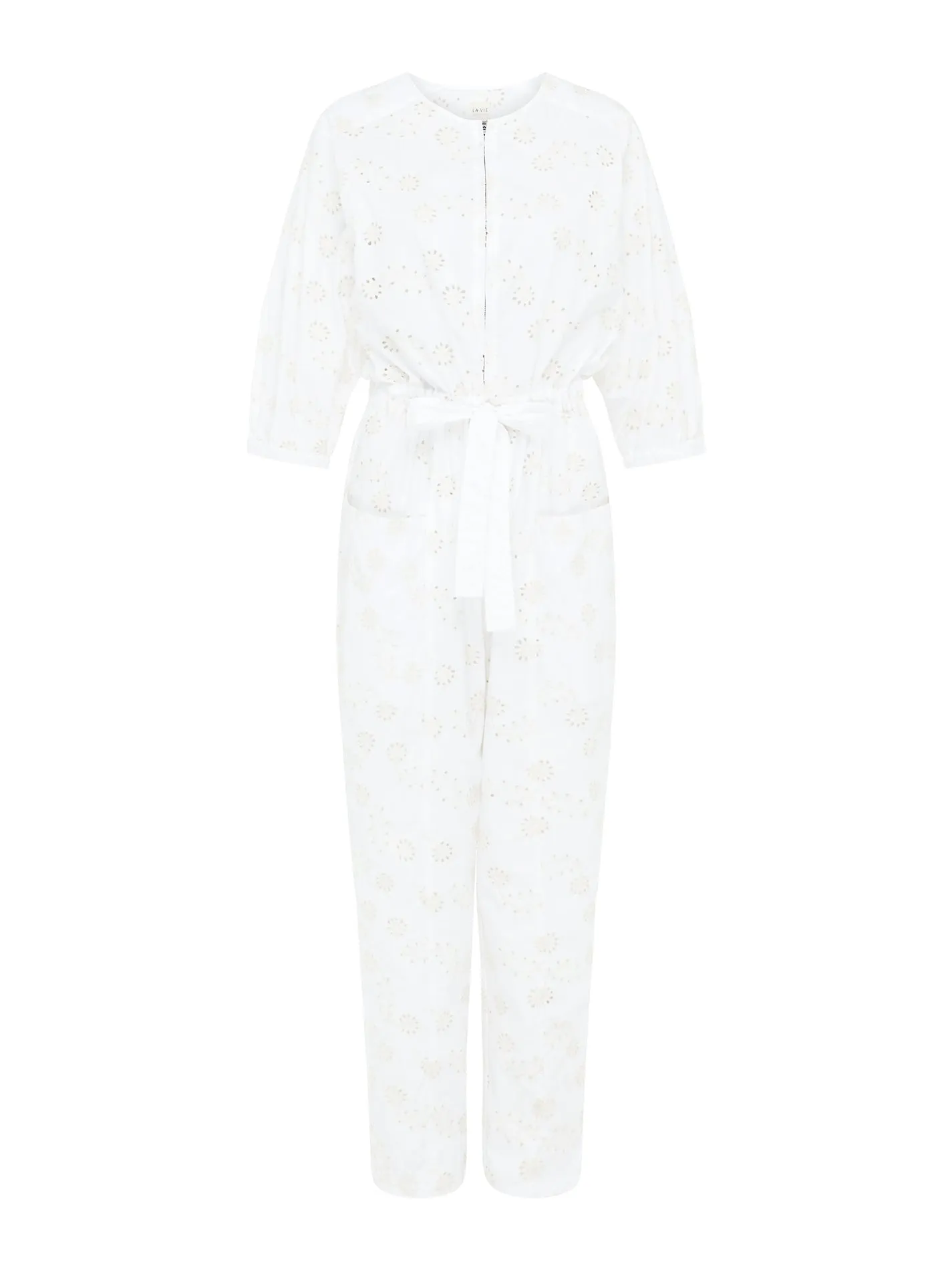 Eyelet Poplin Jumpsuit