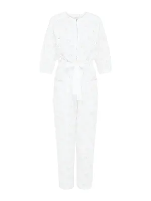 Eyelet Poplin Jumpsuit