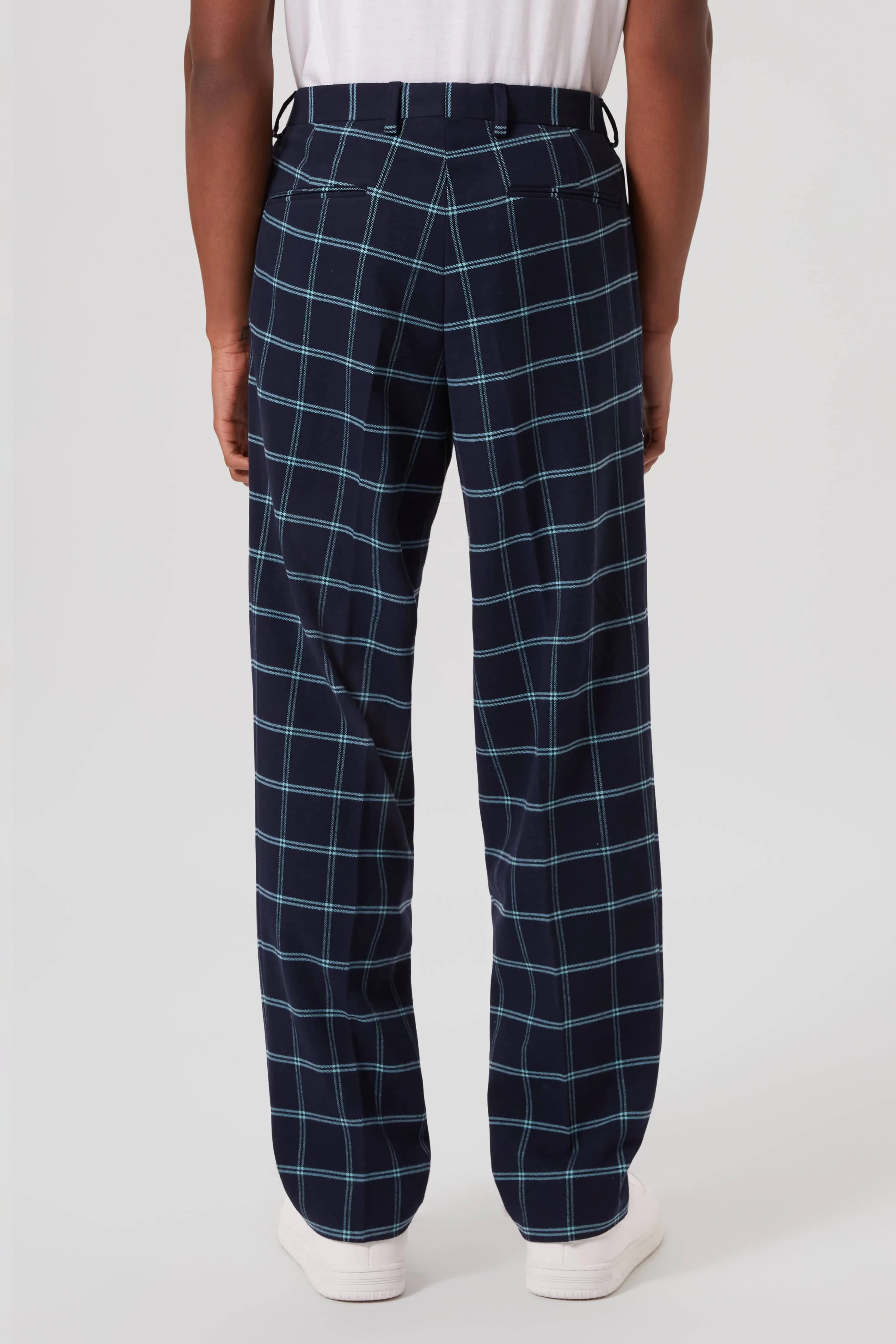 Fabien Oversized Blue Check Trousers - ARCHIVE