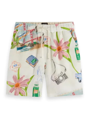 Fave Printed Bermuda Short (White) - 179170FA24270