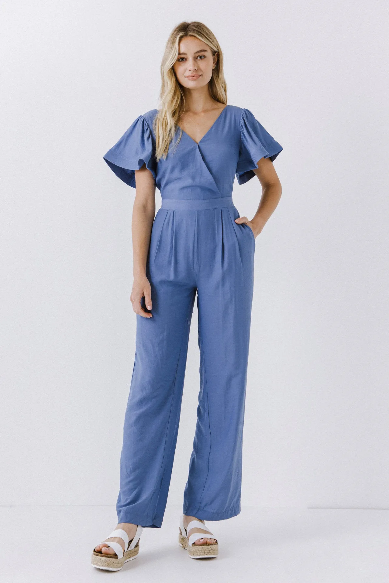 Flounce Sleeve Jumpsuit