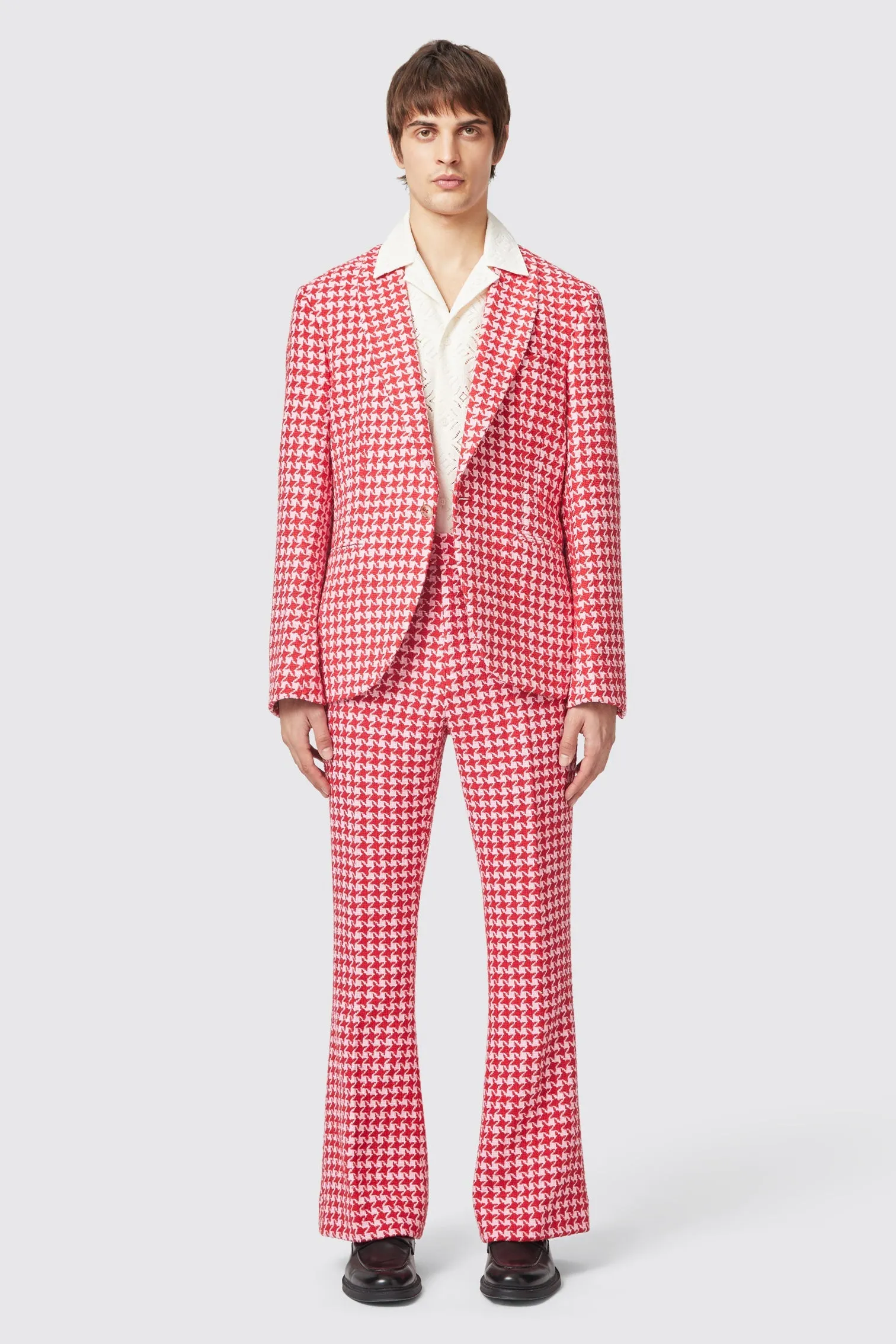 Gittings Slim Fit Red Boucle Cotton Suit