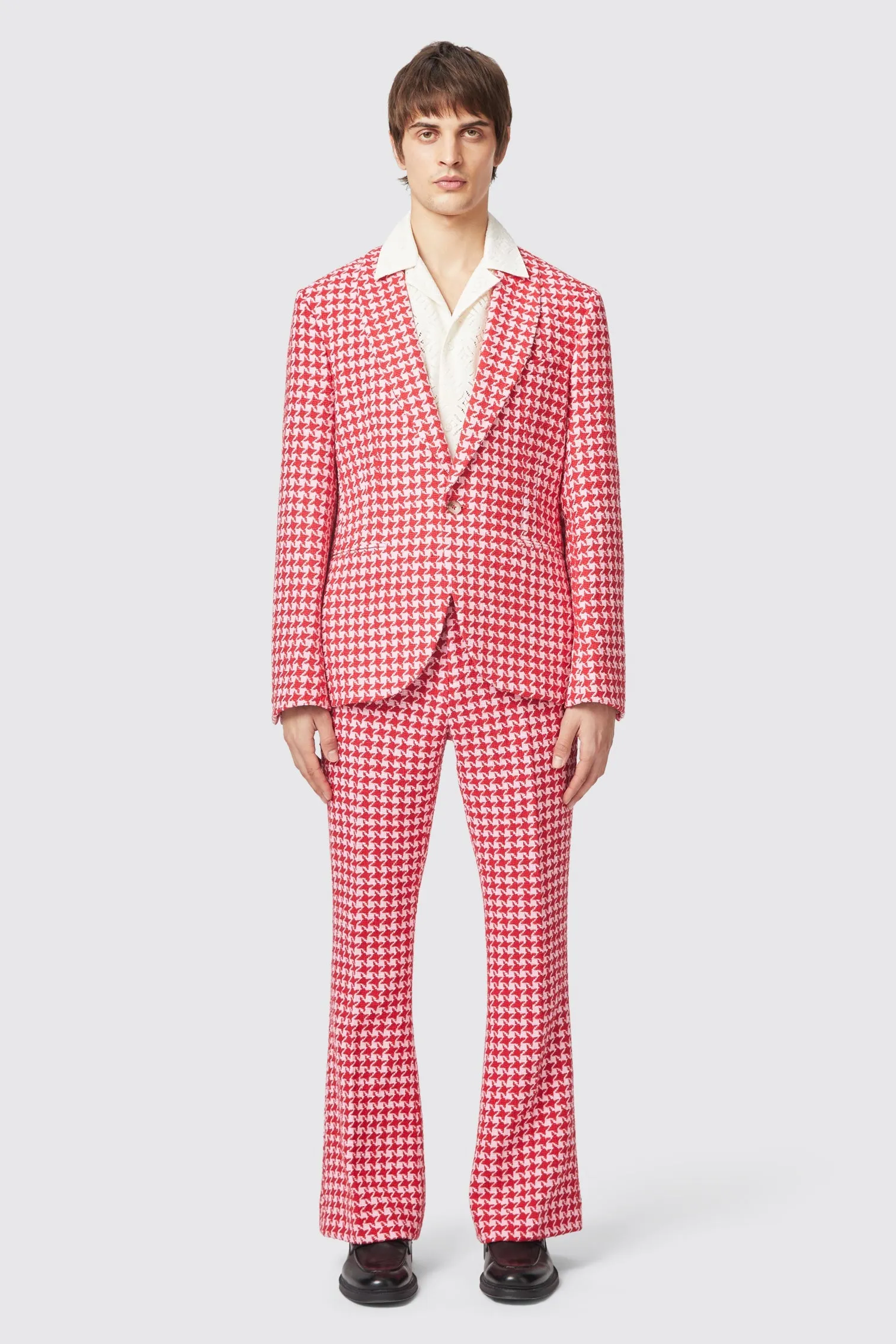 Gittings Slim Fit Red Boucle Cotton Suit