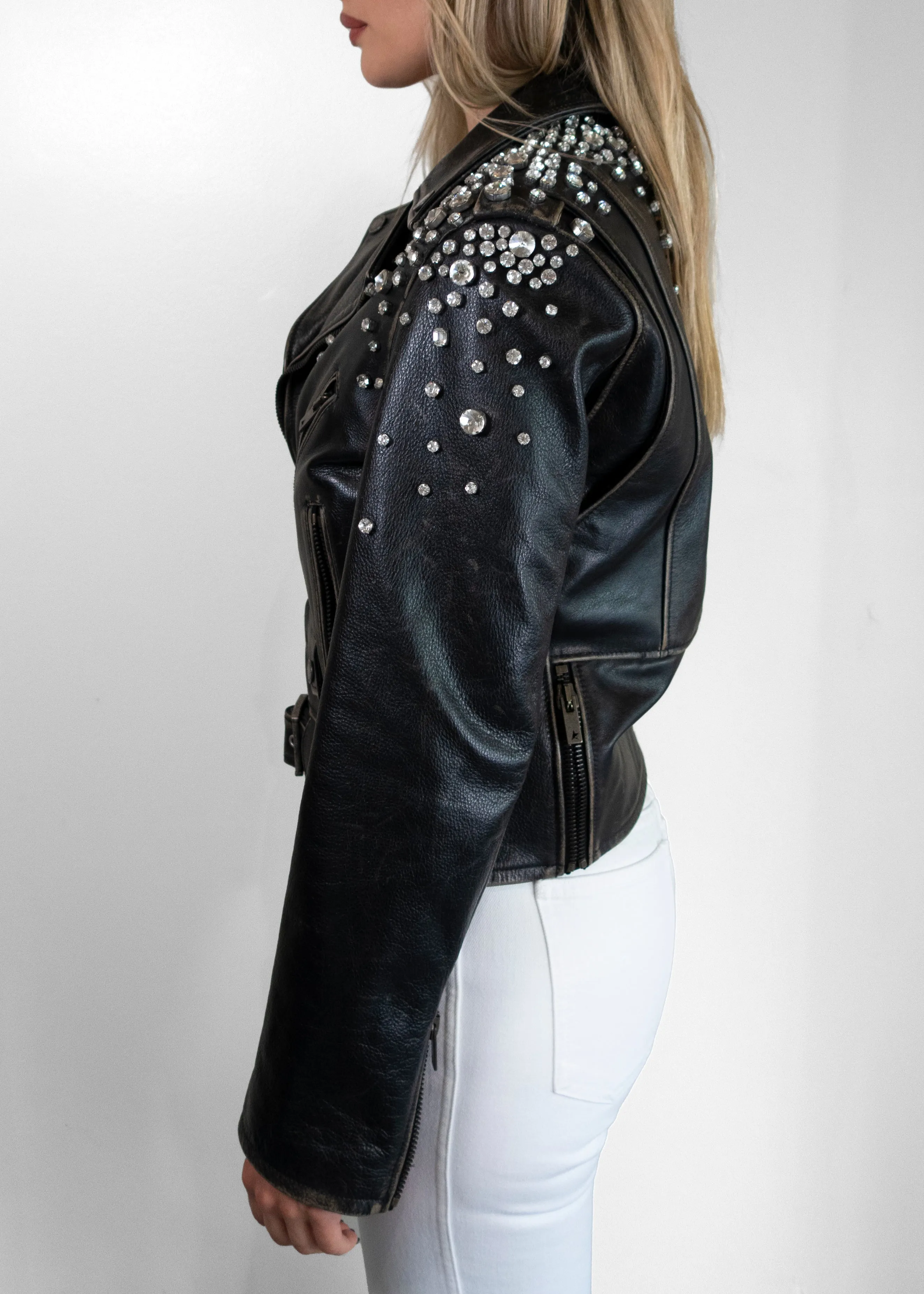 Golden Goose Leather Biker Jacket