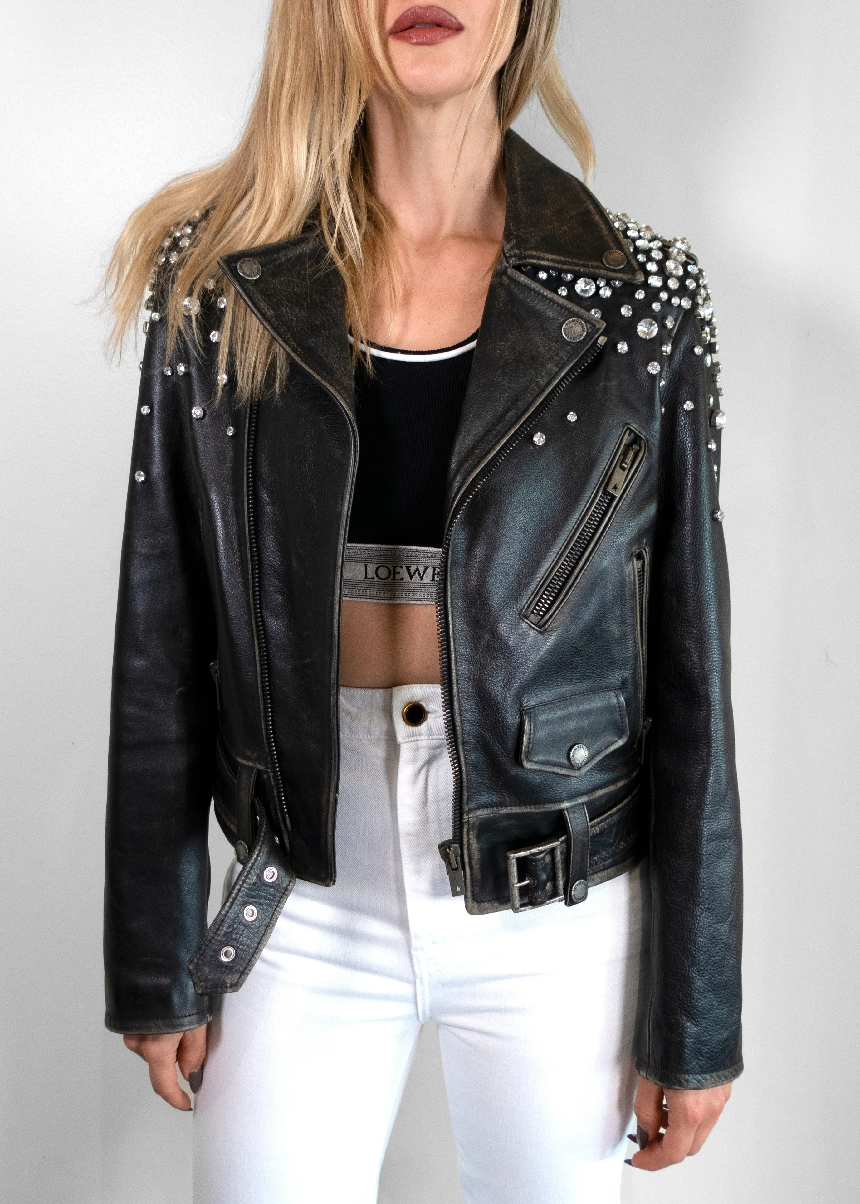 Golden Goose Leather Biker Jacket