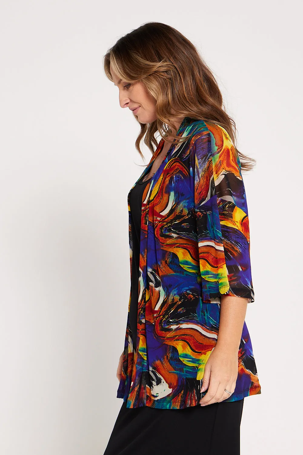 Haiti Mesh Jacket - Purple Orange Swirl