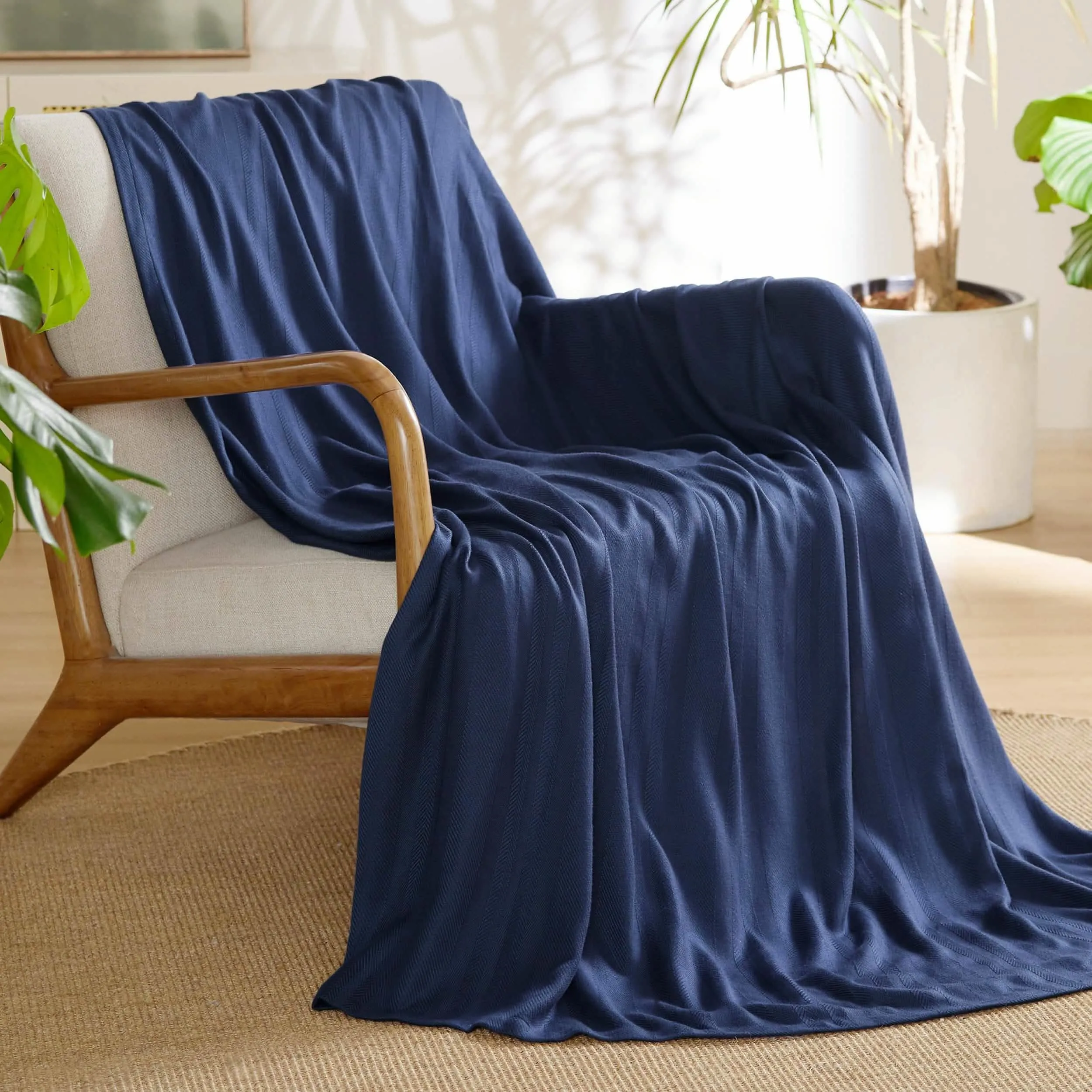 Herringbone Blanket Rayon Derived from Bamboo