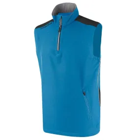 Island Green Ultra-Lite Colour Block Windstopper Gilet - Mid Blue