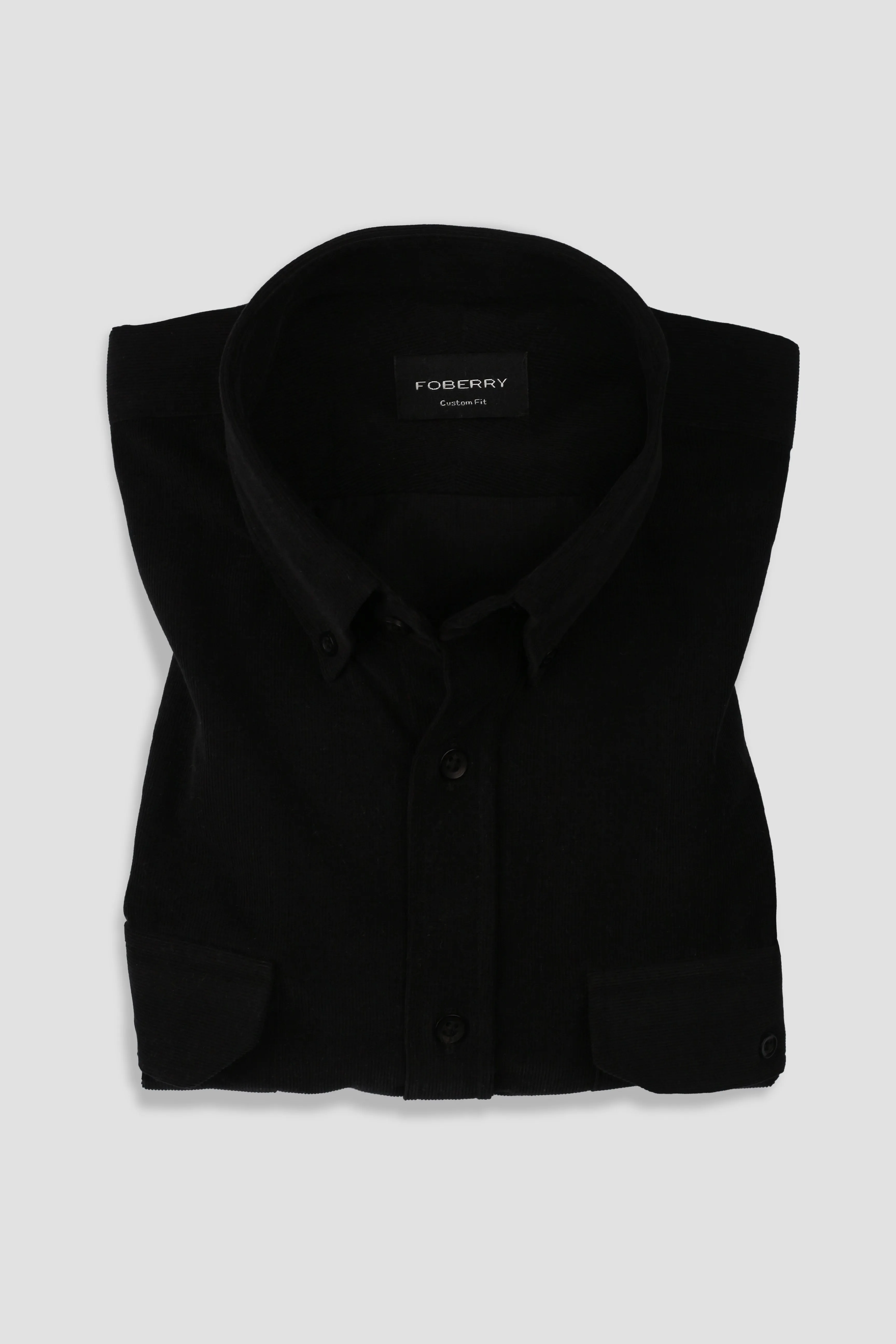 Jet Black Corduroy Shirt