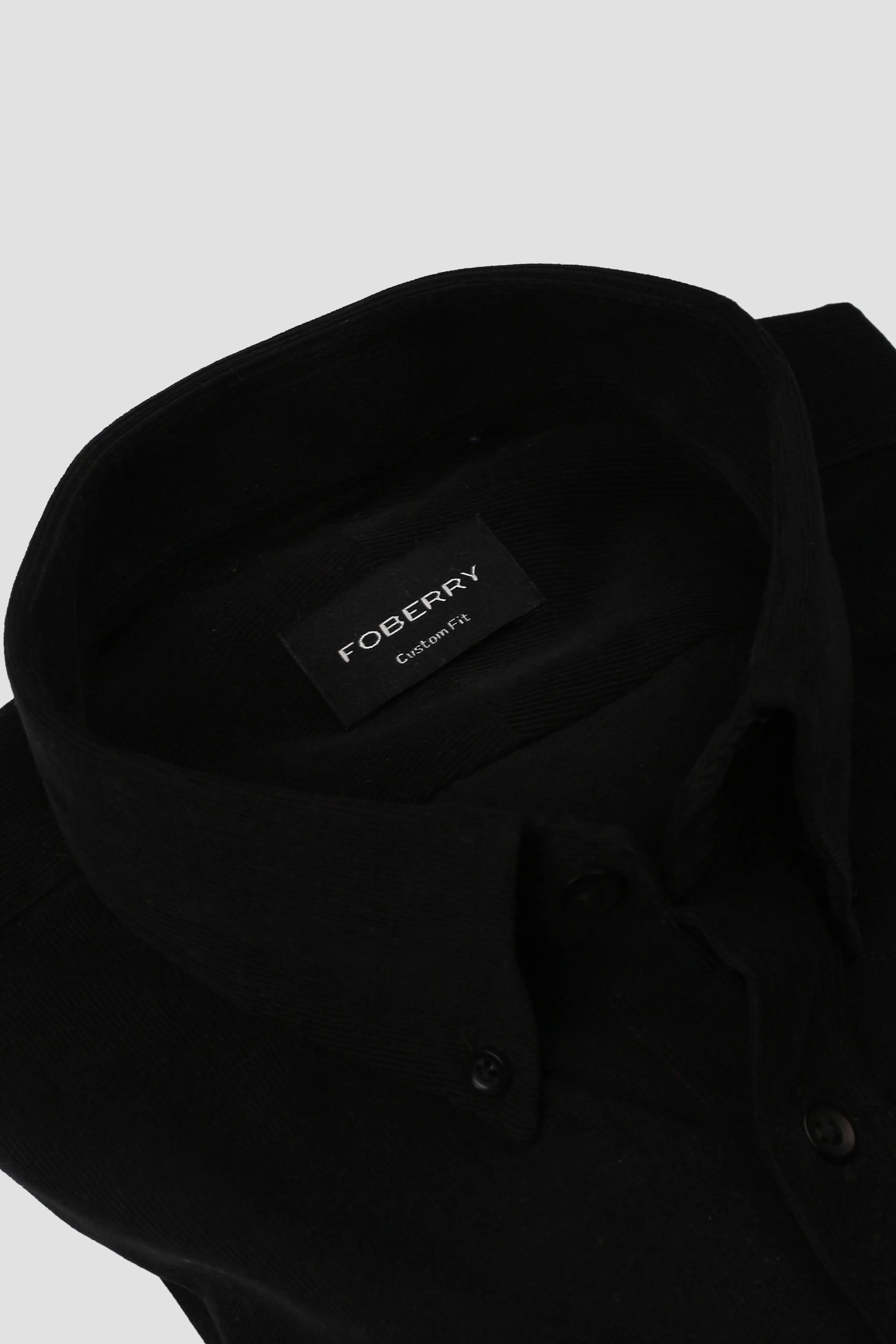 Jet Black Corduroy Shirt