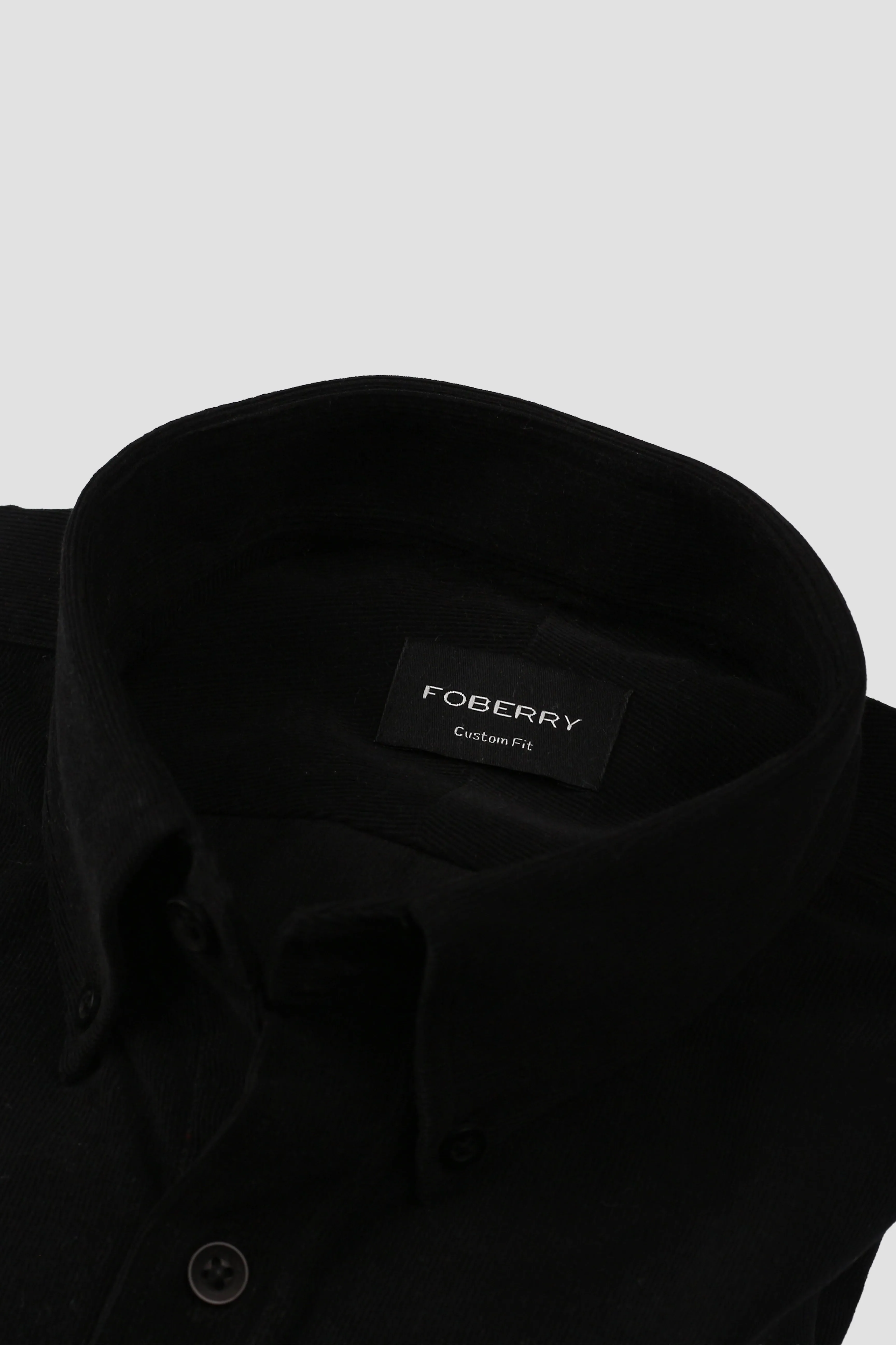 Jet Black Corduroy Shirt